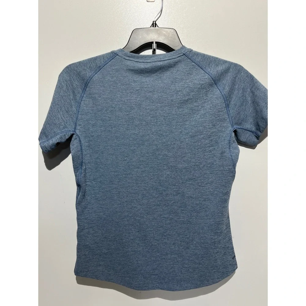 Adidas Aeroready Mens Training T-Shirt Heathered Blue Raglan Gym Top Size M